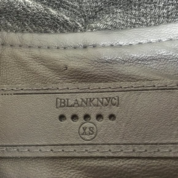 BLANK NYC Vegan Leather Moto Jacket XS Quiet Luxury Neutral Cozy - Picture 7 of 8